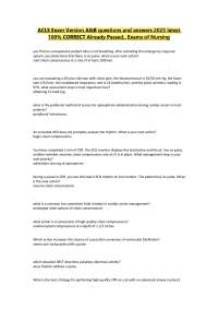 ACLS Exam Version A&B questions and answers 2025 latest 100% CORRECT Already Passed., Exam