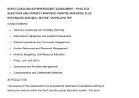 NORTH CAROLINA SUPERINTENDENT ASSESSMENT – PRACTICE QUESTIONS AND CORRECT ANSWERS