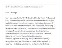 QMHP (Qualified Mental Health Professional) ACTUAL EXAM LATEST UPDATE THIS YEAR QUESTIONS