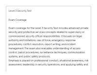Level 3 Security Test ACTUAL EXAM LATEST UPDATE THIS YEAR QUESTIONS AN DETAILED ANSWERS.pd