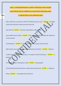 A&P 2 STRAIGHTERLINE LATEST UPDATED FINAL EXAM QUESTIONS WITH COMPLETE SOLUTIONS REVISED