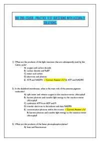 BIO 200: CSUSB : PRACTICE TEST QUESTIONS WITH ACCURATE SOLUTIONS.