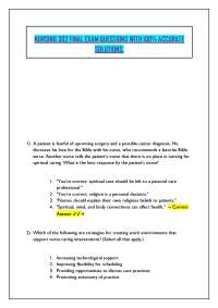 NURSING 302 FINAL EXAM QUESTIONS WITH 100% ACCURATE SOLUTIONS.