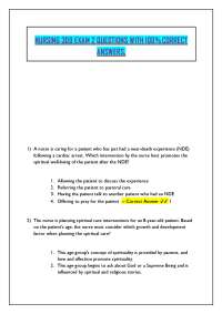 NURSING 300 EXAM 2 QUESTIONS WITH 100% CORRECT ANSWERS.