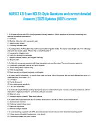 NUR 113 ATI Exam NCLEX-Style Questions and correct detailed Answers | 2026 Updates | 100%