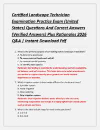 Certified Landscape Technician Examination Practice Exam (United States) Questions