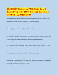 2026/2027 Kettering PSG State Board Exam Prep with 100% Correct Answers | Verified | Updat