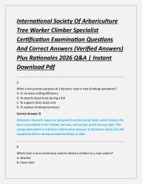 International Society Of Arboriculture Tree Worker Climber Specialist Certification Exam