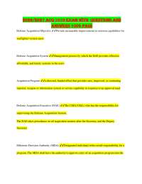 2026/2027 ACQ 1010 Exam With Questions and Answers 100% Pass