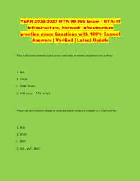 YEAR 2026/2027 MTA 98-366 Exam / MTA: IT Infrastructure, Network Infrastructure practice e