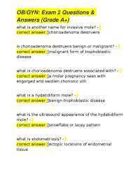 OB/GYN: Exam 2 Questions & Answers (Grade A+)