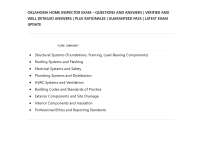 OKLAHOMA HOME INSPECTOR EXAM – QUESTIONS AND ANSWERS | VERIFIED AND WELL DETAILED ANSWERS