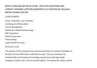 NORTH CAROLINA EMT BASIC EXAM – PRACTICE QUESTIONS AND CORRECT ANSWERS (VERIFIED ANSWERS)