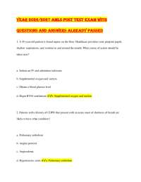 YEAR 2026/2027 AMLS Post Test EXAM WITH Questions and Answers Already Passed