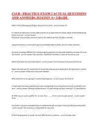 CSLB - PRACTICE EXAM 2 ACTUAL QUESTIONS AND ANSWERS 2024/2025 A+ GRADE
