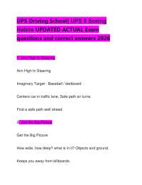 UPS Driving School| UPS 5 Seeing Habits UPDATED ACTUAL Exam questions and correct answers