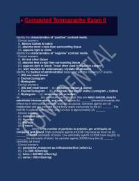 Computed Tomography Exam II prep material newest 2025/2026 complete questions