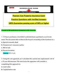 Pearson VUE Property Insurance Exam | Practice Questions & Study Guide | Licensing Prep