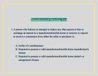 Manufactured Housing Test
