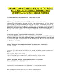 CSLB TEST 2 BUSINESS FINANCE EXAM QUESTIONS WITH DETAILED VERIFIED ANSWERS (100% CORRECT A