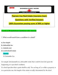Pearson VUE Real Estate Insurance Exam | Practice Questions & Study Guide | Licensing Prep