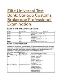 2026/2027 S-Tier Canada Customs Brokerage Professional Exam Bank