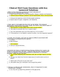 Clinical Med Exam Questions with Key Answered Solutions