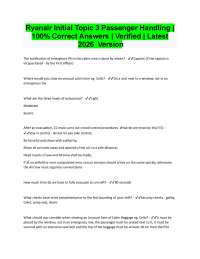 Ryanair Initial Topic 3 Verified Q&A’s 100% Correct Latest 2026/2027