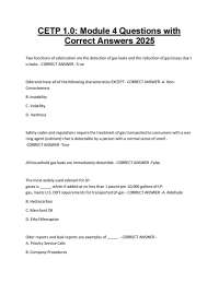 CETP 1.0: Module 4 Questions with Correct Answers 2025