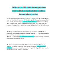 America’s Health Insurance Plans Final Examination Practice Questions – Comprehensive Stud