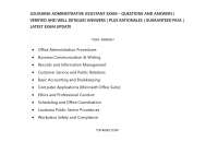 LOUISIANA ADMINISTRATIVE ASSISTANT EXAM – QUESTIONS AND ANSWERS | VERIFIED ANSWERS