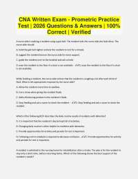 CNA Written Exam - Prometric Practice Test | 2026 Questions & Answers 2026