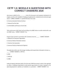 CETP 1.0: MODULE 6 QUESTIONS WITH CORRECT ANSWERS 2025