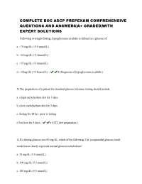 COMPLETE BOC ASCP PREPEXAM COMPREHENSIVE QUESTIONS AND ANSWERS|A+ GRADED|WITH EXPERT SOL