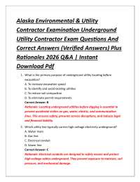 Alaska Environmental & Utility Contractor Examination Underground Utility Contractor