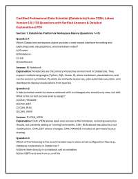 Certified Professional Data Scientist {Databricks} Exam 2026 | Latest Version 6.0 | 138 Q