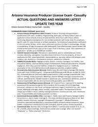 Arizona Insurance Producer License Exam – Casualty ACTUAL QUESTIONS AND ANSWERS LATEST UPD
