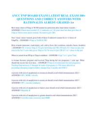 AMERICAN NURSES CREDENTIALING CENTER FAMILY NURSE PRACTITIONER BOARD EXAM 100+ Q&A