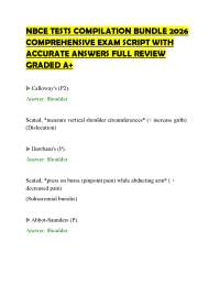 NBCE TESTS COMPILATION BUNDLE 2026 COMPREHENSIVE EXAM SCRIPT WITH ACCURATE ANSWERS FULL RE