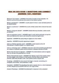 BUS 340 GCU EXAM 1 QUESTIONS AND CORRECT ANSWERS 100% VERIFIED!!