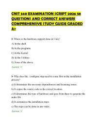 CNIT 340 EXAMINATION SCRIPT 2026 58 QUESTIONS AND CORRECT ANSWERS COMPREHENSIVE STUDY GUID