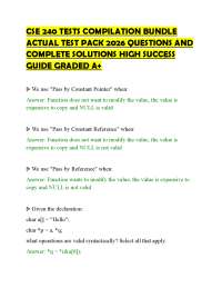 CSE 240 TESTS COMPILATION BUNDLE ACTUAL TEST PACK 2026 QUESTIONS AND COMPLETE SOLUTIONS HI