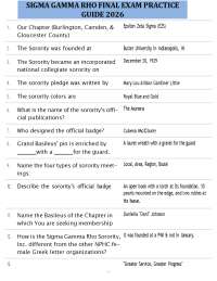 SIGMA GAMMA RHO FINAL EXAM PRACTICE GUIDE 2026