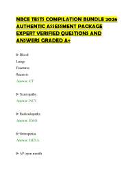 NBCE TESTS COMPILATION BUNDLE 2026 AUTHENTIC ASSESSMENT PACKAGE EXPERT VERIFIED QUESTIONS