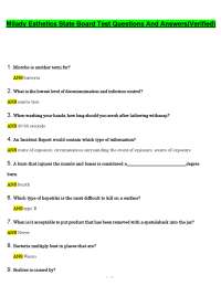 Milady Esthetics State Board Test (2026) - Esthetics Questions and Answers PDF