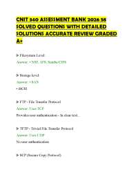 CNIT 340 ASSESSMENT BANK 2026 58 SOLVED QUESTIONS WITH DETAILED SOLUTIONS ACCURATE REVIEW