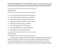 ASTM C1064 TEMPERATURE OF FRESH CONCRETE EXAM – Exam Practice Questions and Correct Answer
