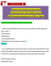 Pearson VUE Casualty Insurance Exam | Practice Questions & Study Guide | Licensing Prep