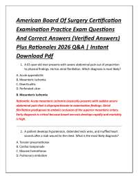 American Board Of Surgery Certification Examination Practice Exam Questions