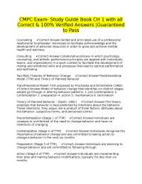 CMPC Exam- Study Guide Book CH 1 with all Correct & 100% Verified Answers |Guaranteed to P